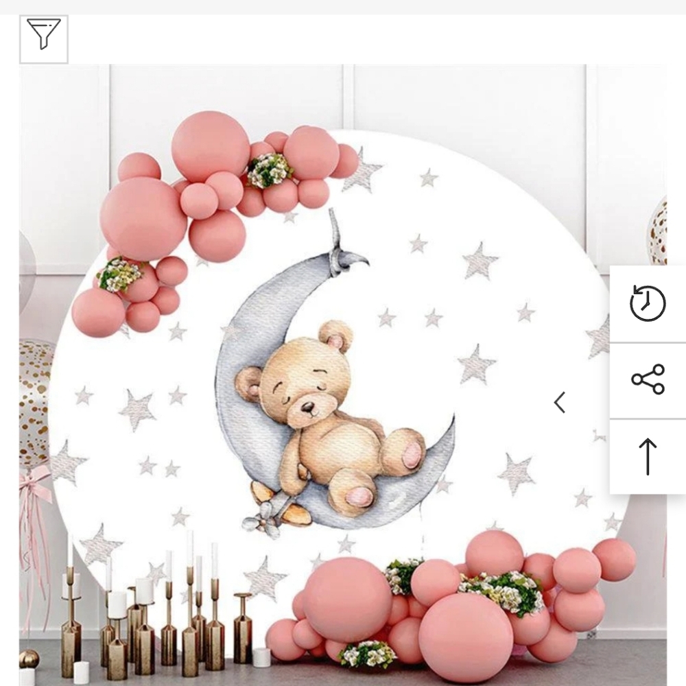 To the moon & back teddy bear backdrop